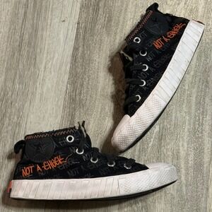 Converse Chuck Taylor All Star Youth High‎ Top Sneaker Black Orange size 13